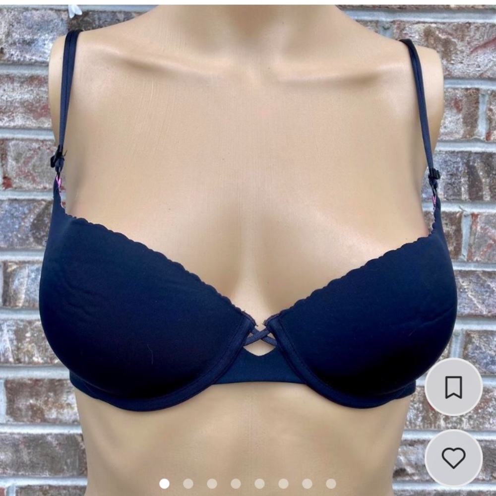 34B Black Goth Pushup Bra